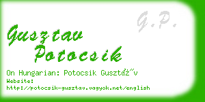 gusztav potocsik business card